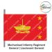 Indian Army Lancer Flag -Vehicle Flag (Army Infantry Regiments) | Indian Military Stiffener Flag with Double Side Logo (9" X 18")-Mechanised Infantry Regiment- LT.Gen-General