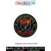 Meghalaya Police Veteran Patch featuring Meghalaya Police insignia in navy blue round veteran badge with gold lettering, shield centre and black merrow border