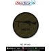MG 5A Patch - olive-tan round tactical patch featuring black MG5A machine gun silhouette and bold lettering - crafted on premium printed fabric with strong merrow border - perfect for tactical vests, jackets, rucksacks, and collector displays by ArmyNavyA