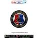 Nagaland Police Veteran Patch featuring Nagaland Police insignia in navy blue round veteran badge with gold lettering, buffalo shield emblem and black merrow border