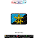 Premium National Defence Academy Alpha Squadron rectangular patch featuring the NDA crest on Alpha Squadron blue and black background with a black merrow border for uniforms, tactical gear and memorabilia.