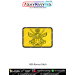 Rectangular NDA Romeo Squadron patch featuring the National Defence Academy crest on a yellow squadron background with a premium black merrow border.