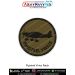 Round olive-drab tactical patch featuring the silhouette of the Pipistrel Virus light sport aircraft with a black merrow edge. Available in 3-inch and 4-inch sizes with Sewn-On, Pin & Velcro (Hook) backing.