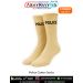 Khaki colour Police Cotton Socks displayed as a set of 3 pairs showing crew length uniform design reinforced heel and toe and breathable cotton blend fabric ideal for police duty security staff and daily use from ArmyNavyAir
