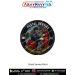 Premium round Postal Service fabric patch featuring a professional India Post postman posting letters into a traditional red India Post letterbox while carrying an official mailbag in the rain, surrounded by postal service symbols including an envelope an