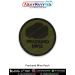 High-quality Prachand Mine Patch featuring a bold black mine silhouette on an olive-green tactical base with a thick black merrow border, representing India’s indigenous anti-tank mine design - a durable collectible patch for defense professionals, NCC ca