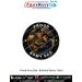 Premium Proud Army Dad Bedtime Stories round fabric patch featuring an Army father reading a bedtime story to his smiling child with bold Proud Army Dad lettering, black and gold border and emotional military family artwork.