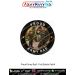 Proud Army Dad First Salute Patch featuring a young child saluting his Army father with black and gold border.