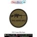 PSG1 Sniper Rifle Patch - olive tactical patch featuring Heckler & Koch PSG1 sniper rifle silhouette - realistic digital printed design with dark merrow border - durable fabric collectible for marksmen and defense enthusiasts by ArmyNavyAir