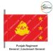 Indian Army Lancer Flag -Vehicle Flag (Army Infantry Regiments) | Indian Military Stiffener Flag with Double Side Logo (9" X 18")-Punjab Regiment- LT.Gen-General