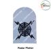 Indian Coast Guard Rank & Branch Badges (Sailors) For Summer Uniform-Radar Plotter ( New Technology ) 9.5cm H X 6.5cm W