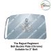 Army-Military Rajput Regiment Uniform Belt Buckle (Indian Army Infantry Regiments) Rajput Regiment Buckle Chrome (Suitable For 2" Belt of Leather- Nylon-Cotton )