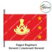 Indian Army Lancer Flag -Vehicle Flag (Army Infantry Regiments) | Indian Military Stiffener Flag with Double Side Logo (9" X 18")-Rajput Regiment- LT.Gen-General