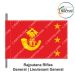 Indian Army Lancer Flag -Vehicle Flag (Army Infantry Regiments) | Indian Military Stiffener Flag with Double Side Logo (9" X 18")-RR |Rajputana Rifles- LT.Gen-General