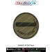 A detailed olive green round military patch showing the Rohini 3D surveillance radar mounted on a wheeled vehicle with antenna array silhouette and a reinforced merrow border - designed for radar enthusiasts, air-defence collectors, technicians, NCC cadet