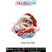 Santa Cool Christmas Patch featuring a smiling Santa Claus wearing blue reflective sunglasses, a red hat with holly berries, white gloves and a shaka hand gesture, with red Santa and icy blue Cool lettering and snowflakes.
