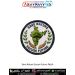 Save Nature Secure Future Patch featuring green India map, tree, protective hands, leaves, environmental awareness artwork and black merrow border