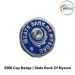 SBM Security Uniform Cap Badge (Nationalised Bank Of India) State Bank Of Mysore Security Cap Badge Metal (Chrome)