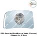 SDA Security Uniform Belt Buckle( Security Agency- Services) SDA Security Belt Buckle Metal ( Chrome) Is ( Suitable For 2" Belt of Leather- Nylon-Cotton )