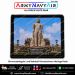 Shravanabelagola Lord Bahubali Gomateshwara Heritage Patch featuring iconic Jain spiritual statue artwork with black merrow border tourism souvenir velcro patch by ArmyNavyAir