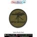 A detailed olive green round patch featuring the silhouette of the Shaurya ballistic missile in launch configuration, with a reinforced merrow border — designed for defence collectors, missile system enthusiasts, naval fans, trekkers, bikers and tactical
