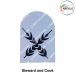 Indian Coast Guard Rank & Branch Badges (Sailors) For Summer Uniform-Steward & Cook ( New Technology ) 9.5cm H X 6.5cm W