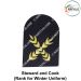 Indian Coast Guard Rank & Branch Badges (Sailors) For Winter Uniform-Steward & Cook ( New Technology ) 9.5cm H X 6.5cm W