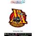 Striking Yaks MiG-21 Fighter Aircraft Patch featuring a charging black yak with curved ivory-coloured horns, muscular body and red eye, beneath a grey-green vintage fighter jet inspired by the MiG-21 with Indian tricolour roundel markings, red nose cone a