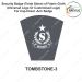 Security Badge (Tomb Stone) oF Fabric-Cloth (Universal Logo OR Customised Logo ) For Cap-Chest -Arm Badge-TS Design 3-2 Inch Height