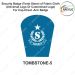 Security Badge (Tomb Stone) oF Fabric-Cloth (Universal Logo OR Customised Logo ) For Cap-Chest -Arm Badge-TS Design 5-2 Inch Height