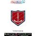 The Infantry Formation Sign Poly Satin Shield Patch with High Definition Printed Military Shield Design