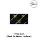 Indian Coast Guard Rank & Branch Badges (Sailors) For Winter Uniform-III GC Star |3 Good Conduct Star ( New Technology ) 3.8cm H X 6.5cm W