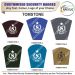 Security Badge (Tomb Stone) oF Fabric-Cloth (Universal Logo OR Customised Logo ) For Cap-Chest -Arm Badge-Customised Of Your Choice-4 Inch Height