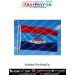 Uttarakhand Police Flag flying on flagpole made from premium poly satin fabric with official Uttarakhand Police emblem