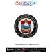 Uttarakhand Police Veteran Patch featuring Uttarakhand Police insignia in navy blue round veteran badge with white lettering, mountain shield centre and black merrow border