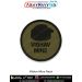 High-quality Vibhav Mine Patch featuring a detailed silhouette of the Indian-made anti-tank mine on olive tactical fabric with black merrow border and fine woven texture - perfect for defense engineers, collectors, NCC cadets, and military enthusiasts cel