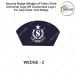 Security Badge (Wedge) oF Fabric-Cloth (Universal Logo OR Customised Logo ) For Cap-Chest -Arm Badge- WEDGE Design 2-3 Inch Height