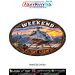 Weekend Flight Crew Aviation Patch with Helicopter for Pilots, Aircrew and Aviation Collectors