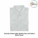 Security Uniform Shirt (Suiting Terry cot Fabric) (Half-Short Sleeve ) OR (Full Sleeve) With Breast Pockets & Scalloped Flaps & Shoulder Straps-White-Shirt Half Sleeves