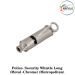 Police- Security Whistle Long (Metal -Chrome) (Metropolitan)
