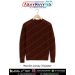Black woollen V neck sweater with rib design on hanger showcasing full sleeve winter wear