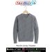 Black woollen V neck sweater with rib design on hanger showcasing full sleeve winter wear