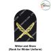 Indian Coast Guard Rank & Branch Badges (Sailors) For Winter Uniform-Writer & Stores ( New Technology ) 9.5cm H X 6.5cm W