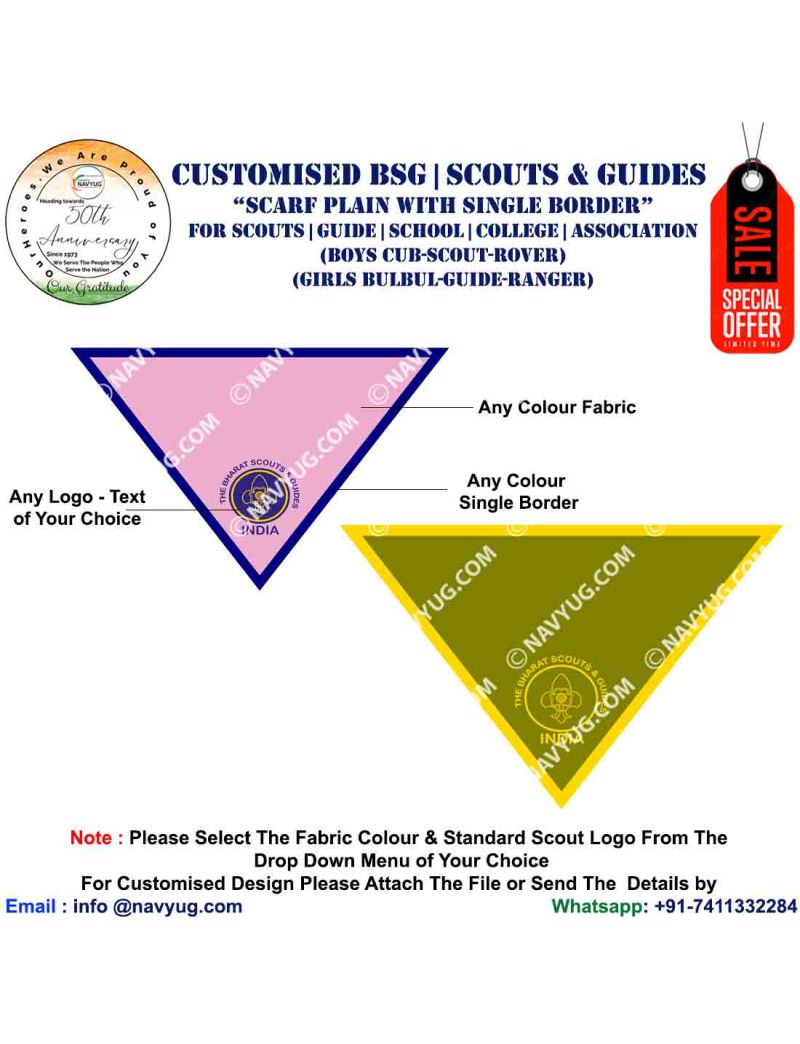 Personalised Scout|Guide BSG Scarf-Neckerchief With Logo : ArmyNavyAir.com
