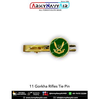 Indian Army 11 Gorkha Rifles Tie Pin : ArmyNavyAir.com