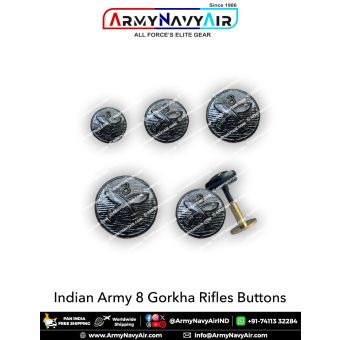 Indian Army 8 Gorkha Rifles Buttons : ArmyNavyAir.com