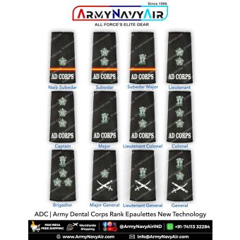 Indian Army Dental Corps Rank Epaulettes : ArmyNavyAir.com