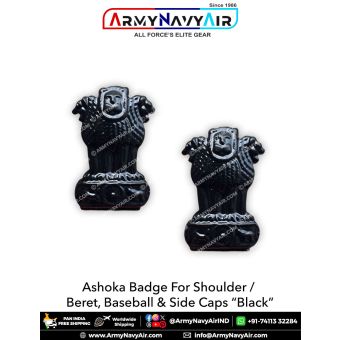 Ashoka For Shoulder -Cap Badges : ArmyNavyAir.com-black
