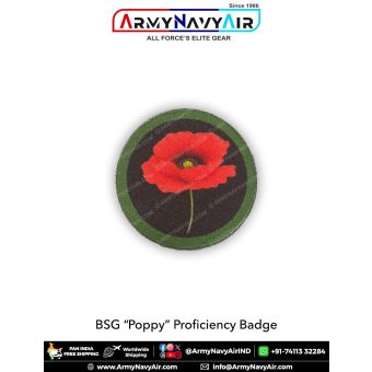 BSG Poppy Proficiency Badge – Combo of 2 Patches