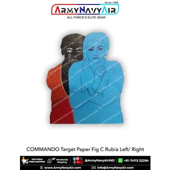COMMANDO Target Paper Fig C Rubia Left/ Right : ArmyNavyAir.com